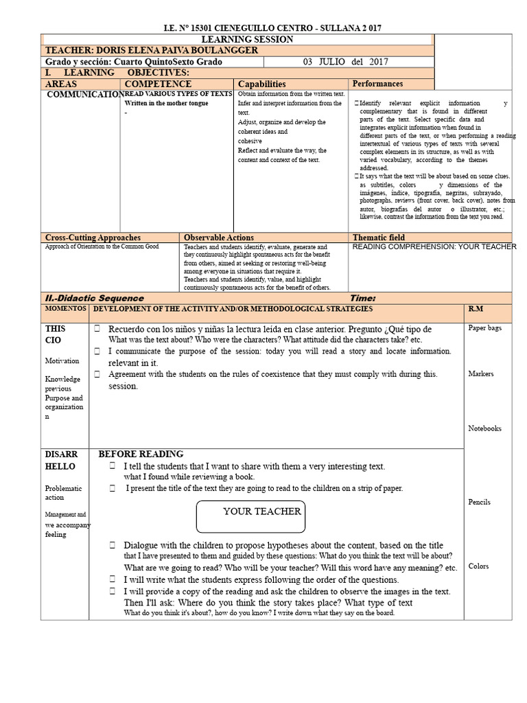 Reading Comprehension Strategies for Teachers | PDF | Reading ...