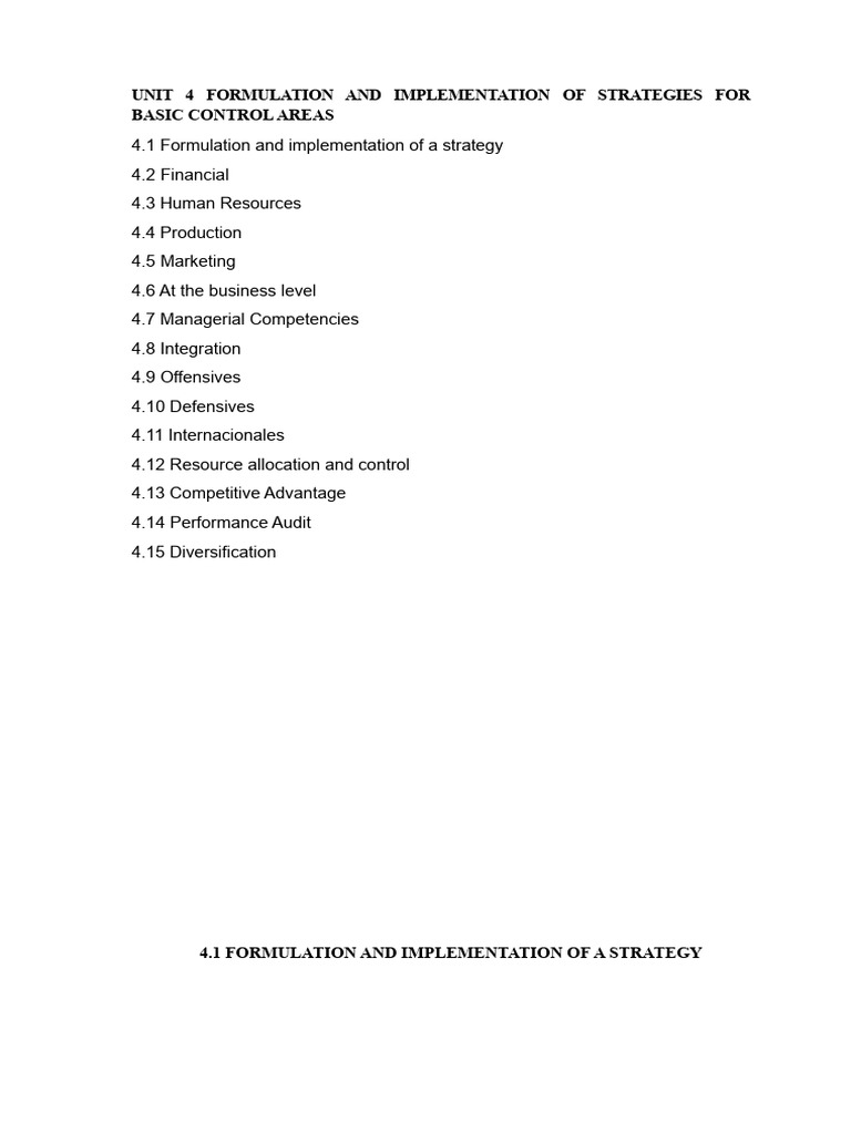 Strategy Formulation and Implementation Guide | PDF | Strategic ...