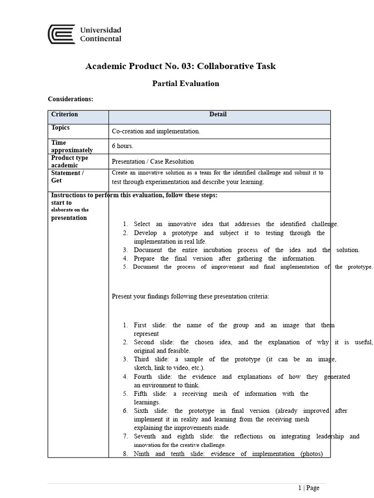 Collaborative Task Evaluation Guide | PDF | Prototype | Evaluation