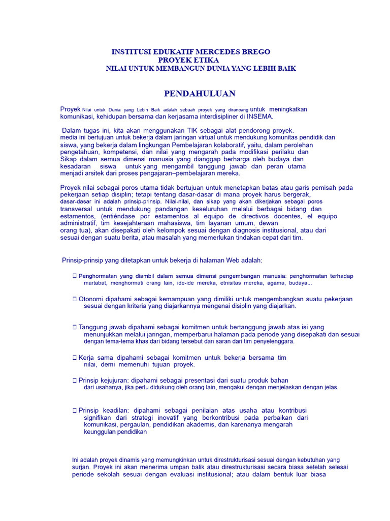 Proyek Etika untuk Komunitas INSEMA | PDF