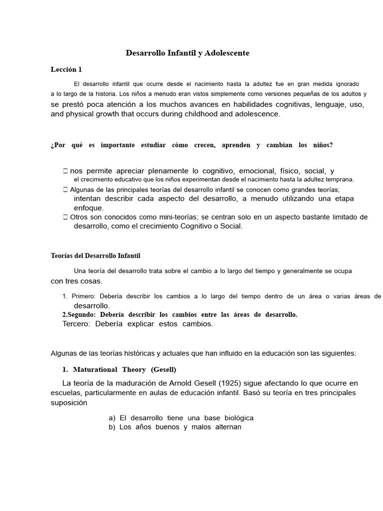 Desarrollo Infantil y Adolescente | PDF | Teoría de apego | Adultos