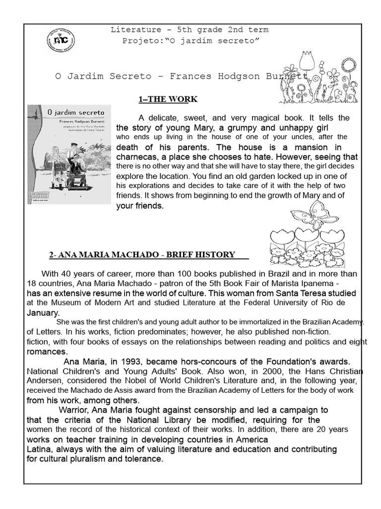 5th Grade Literature: The Secret Garden | PDF | The Secret Garden | A ...