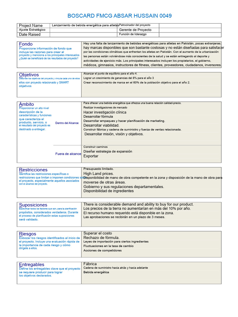 Boscard FMCG | PDF | Presupuesto | Marketing