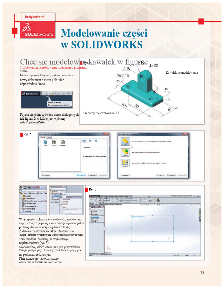 SOLIDWORKS TUTORIAL POLSKI Strony Od Rozdziału 2 049 092 | PDF