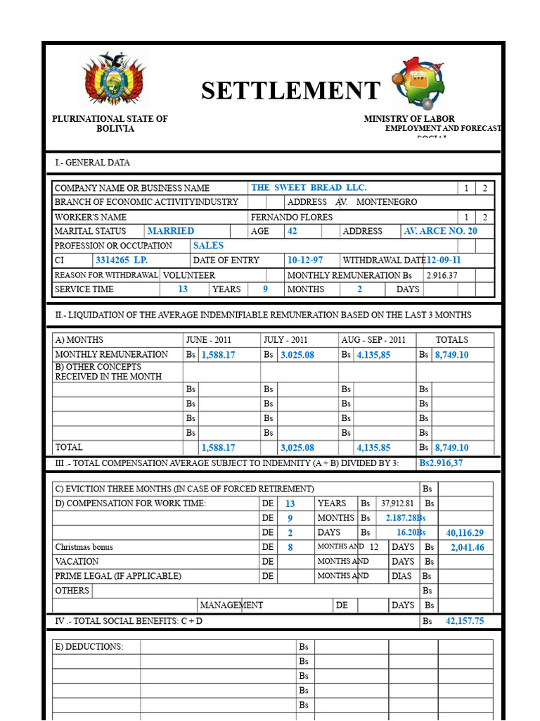 Settlement FF | PDF | Employment | Business