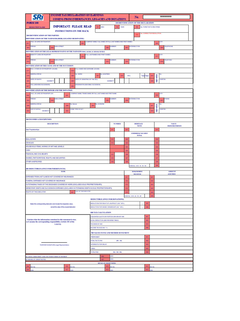 Form 108 | PDF | Identity Document | Donation