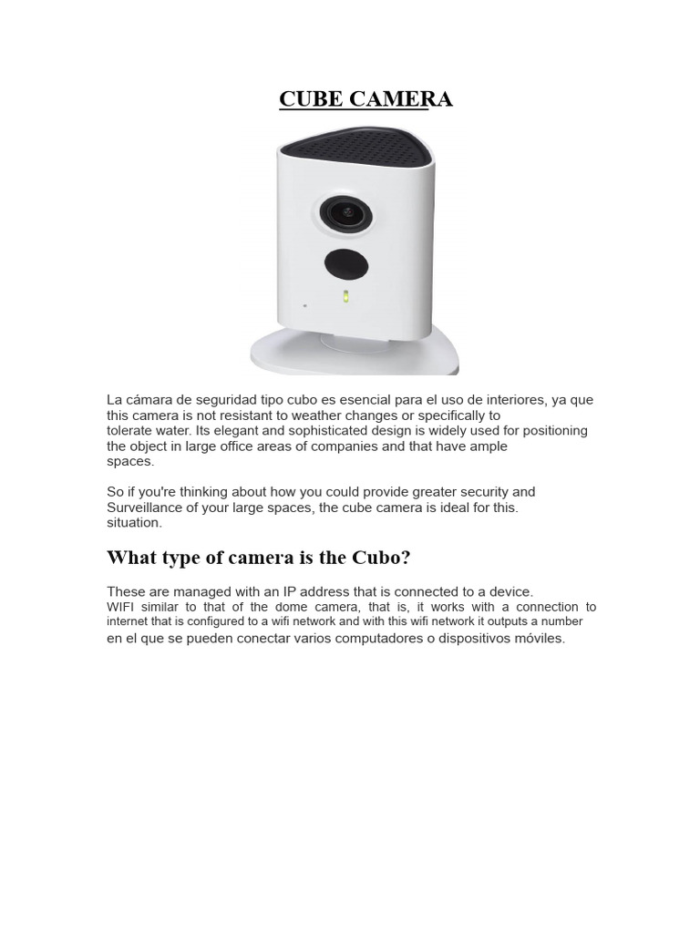 Cube Camera | PDF | Camera | Closed Circuit Television