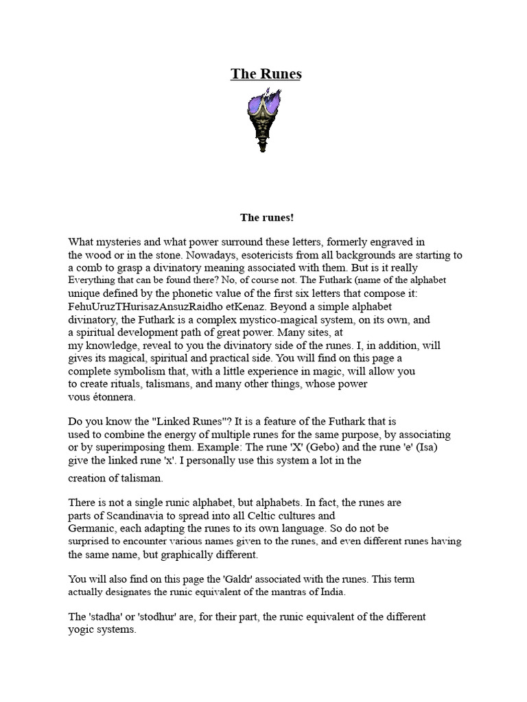 Exploring the Mystical Runes and Futhark | PDF | Runes