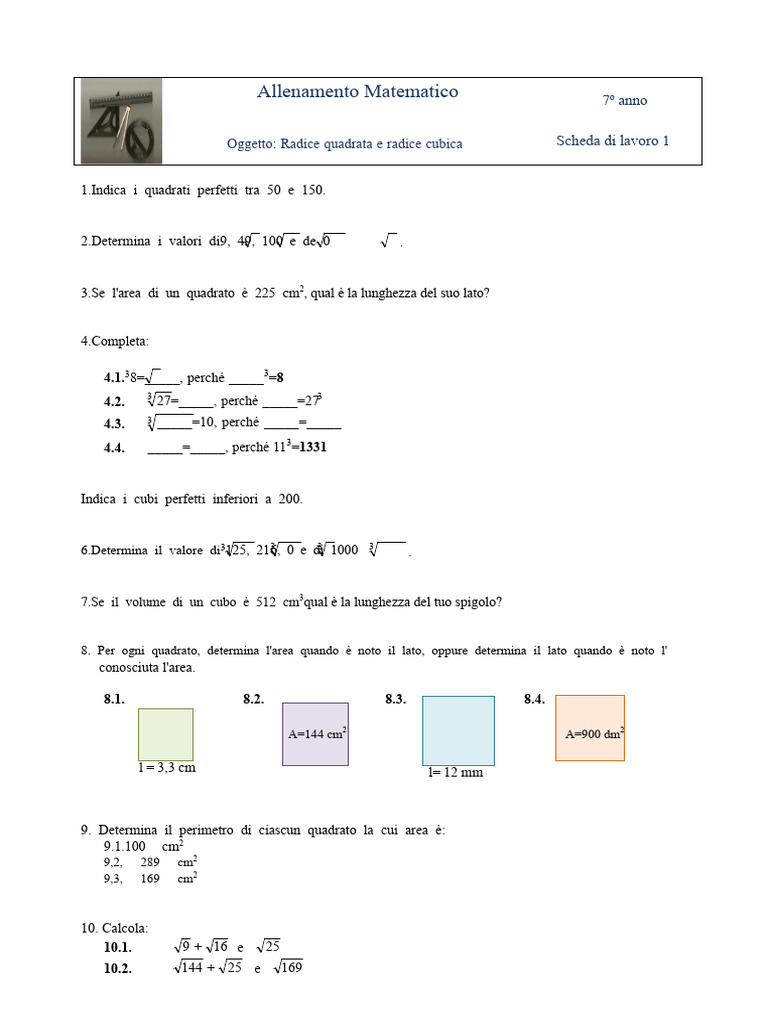 Matematica Radice Quadrata | PDF