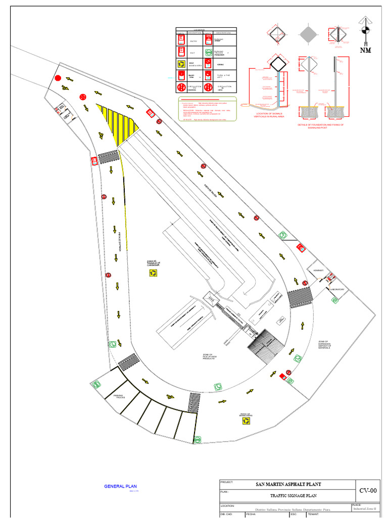 Traffic Signage Plan for Asphalt Plant | PDF | Composite Material ...
