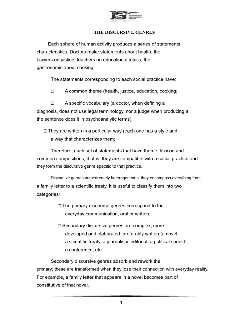 Understanding Discursive Genres | PDF | Poetry | Genre