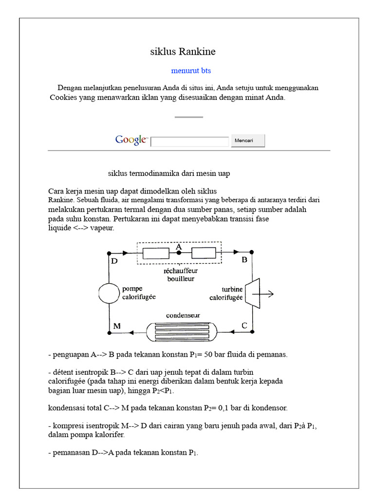 Siklus Rankine: Prinsip dan Perhitungan | PDF