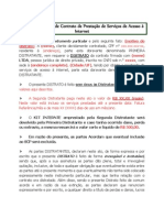 Termo de Distrato de Contrato de Prestação de Serviços de Acesso À Internet