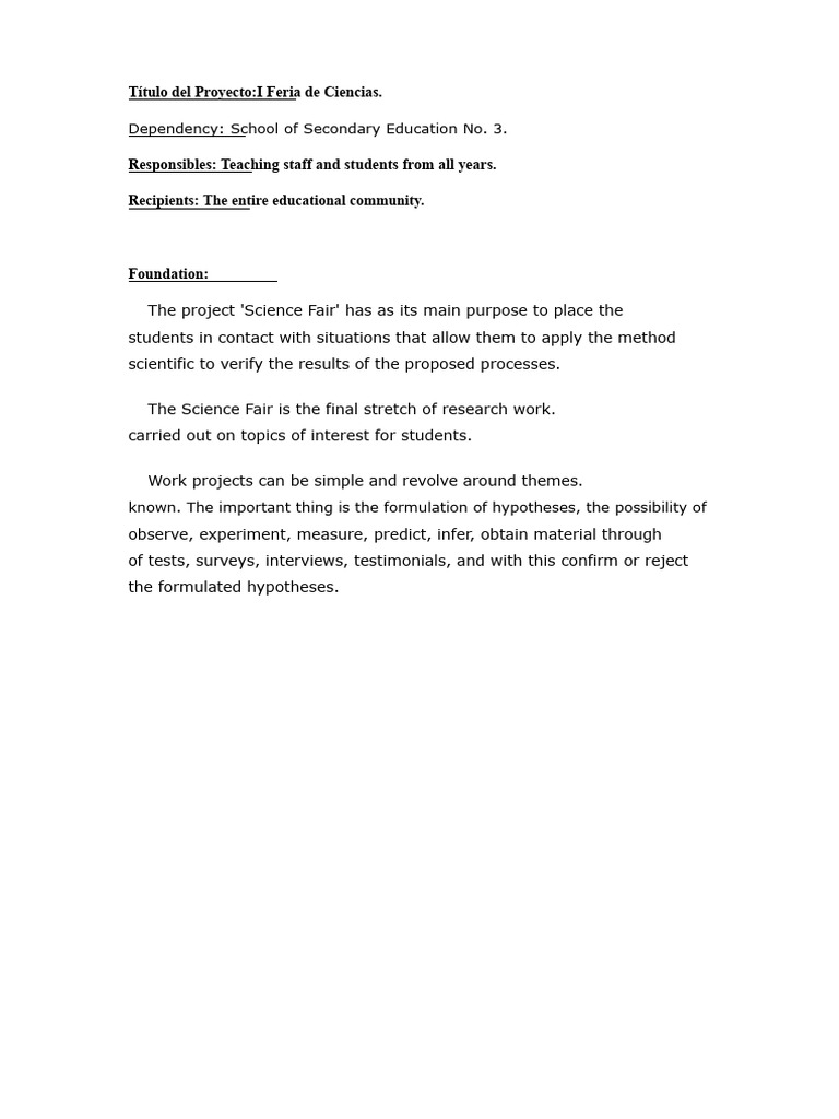 I Science Fair | PDF