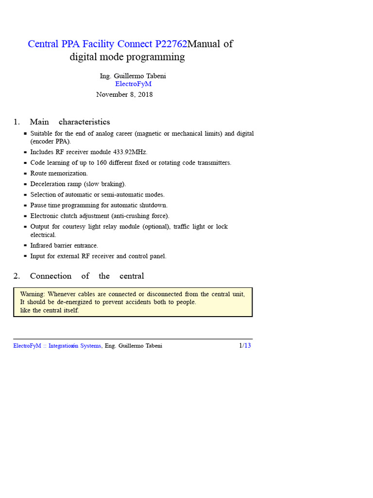 PPA Central Facility Manual Guide | PDF | Remote Control | Manual ...