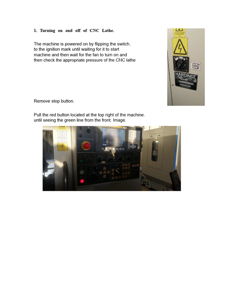 Turning CNC On and Off | PDF