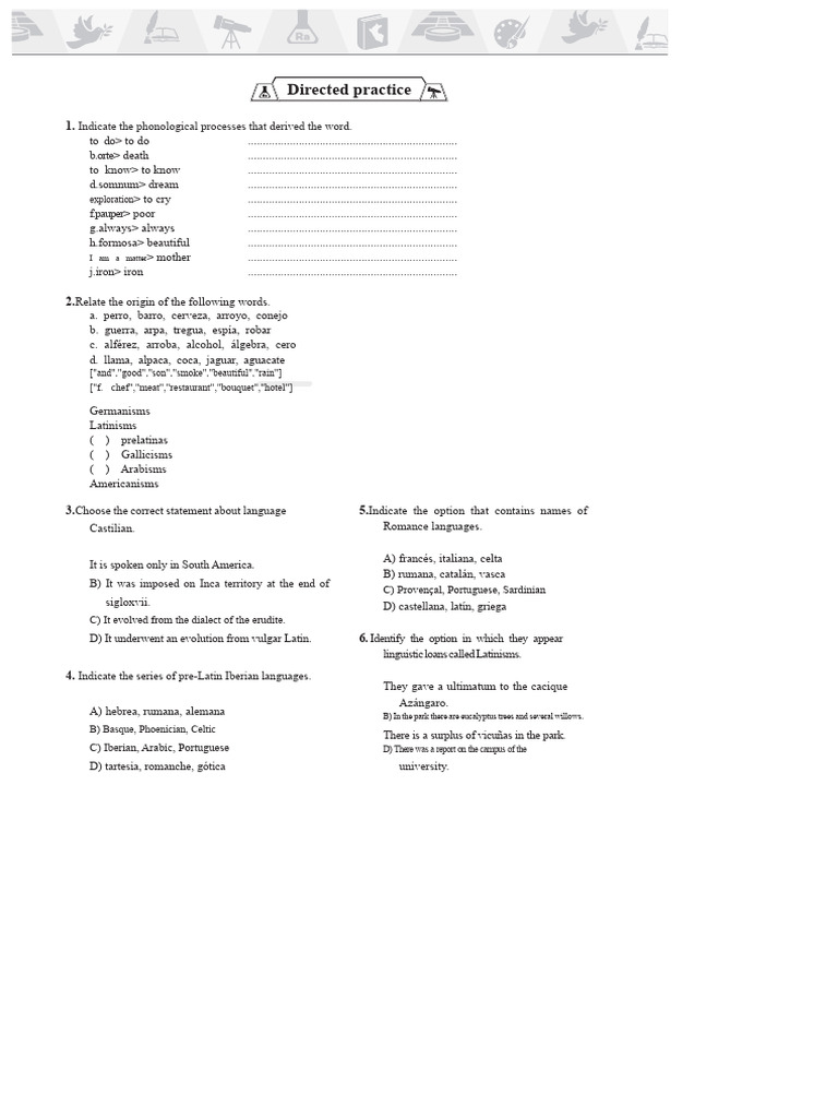 Practical and Homework Assignment | PDF | Spanish Language | Peru