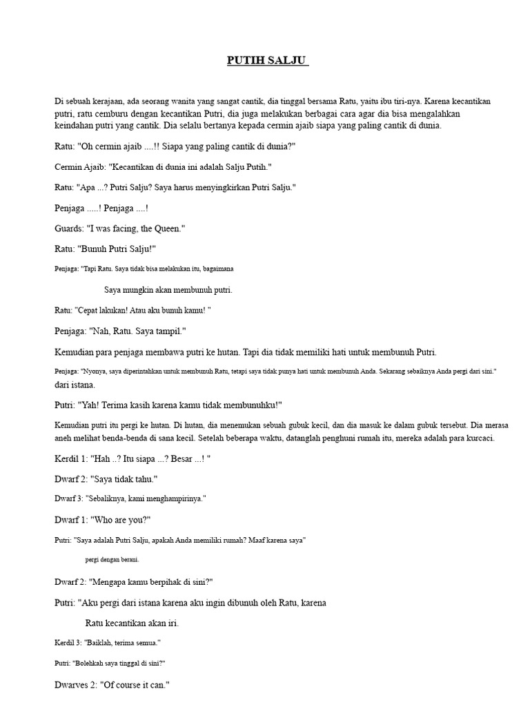 Snow White Script | PDF