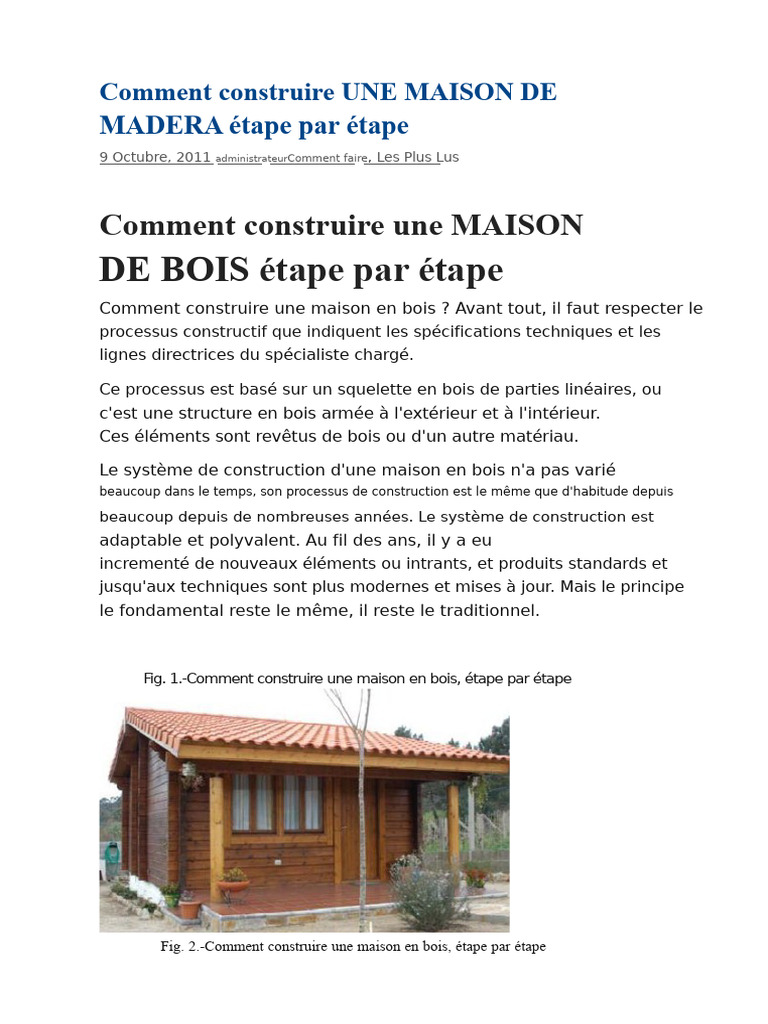 Construire une maison en bois facilement | PDF | Bois (matériau de ...