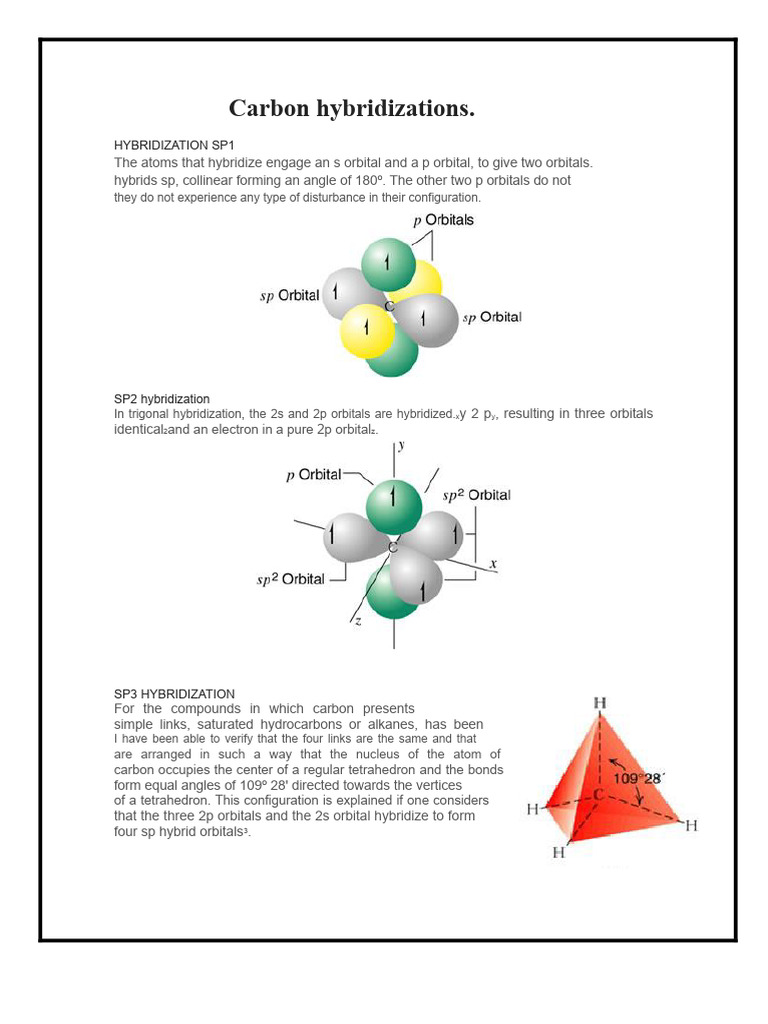 Understanding Carbon Hybridization Types | PDF