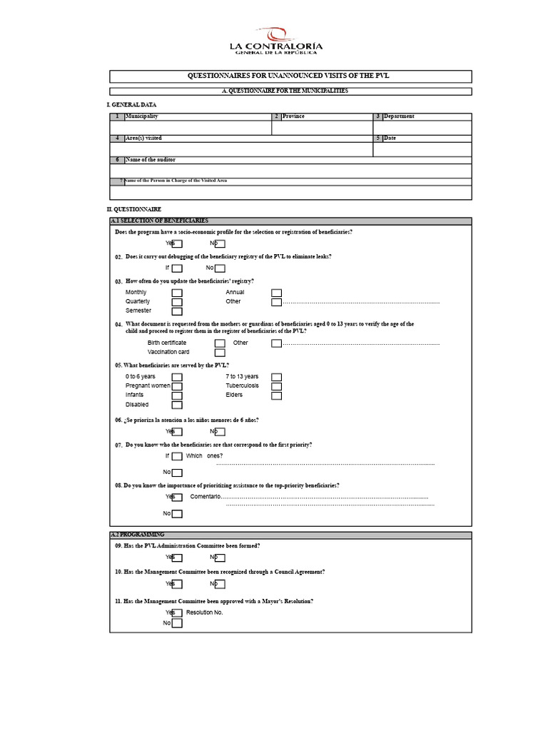 Internal Control Questionnaire Pdf
