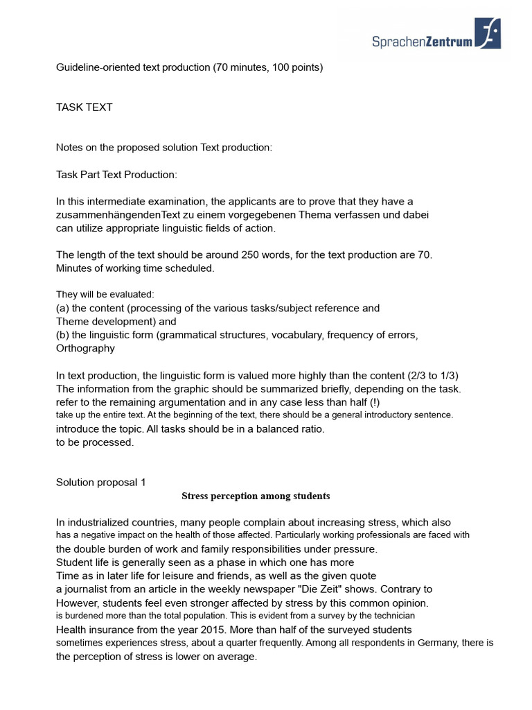 DSH Example Text Production Solutions | PDF | Stress (Biology ...