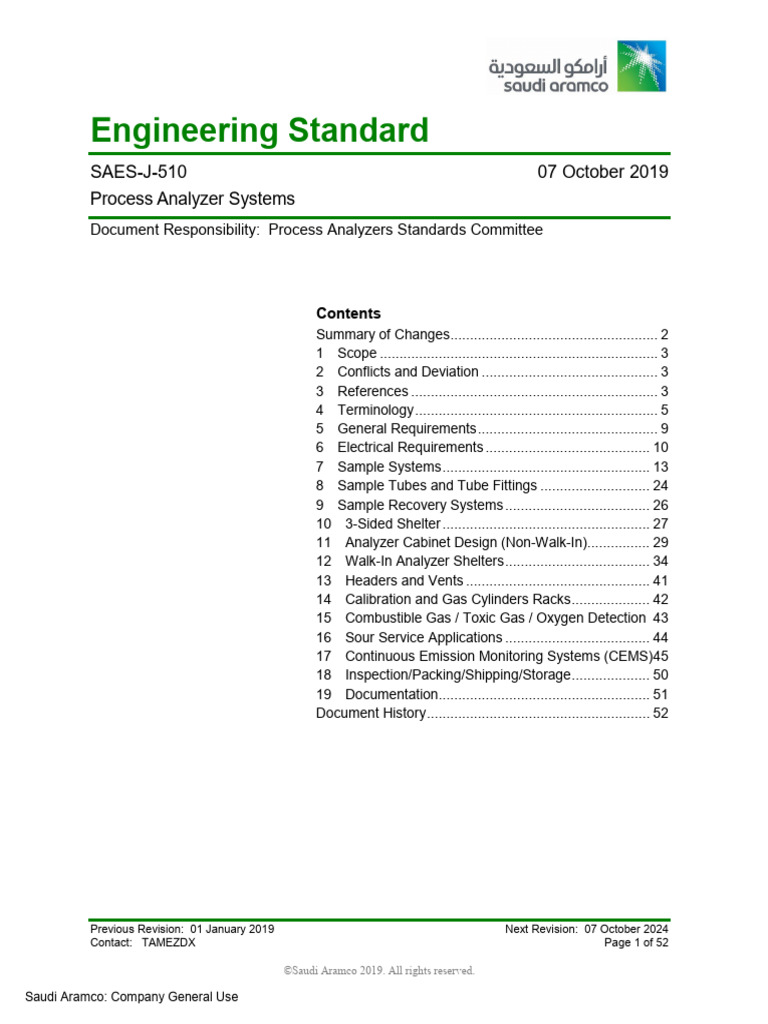 Process Analyzer Systems Standards Guide | PDF | Electrical Wiring