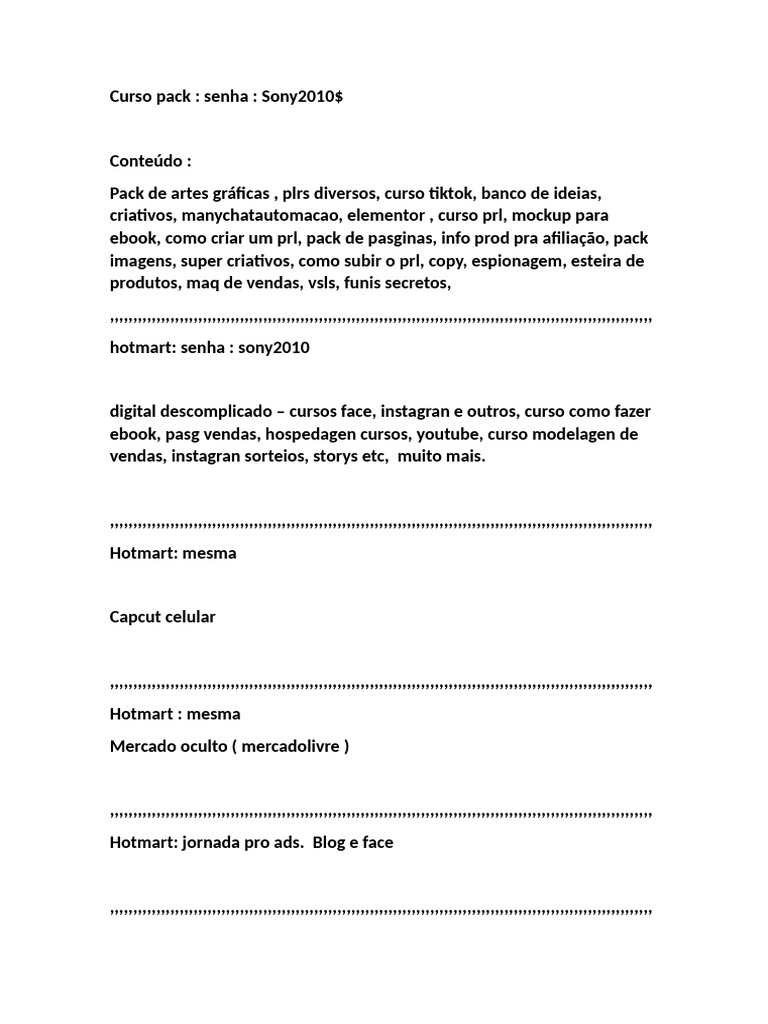 Curso e Packs para Marketing Digital | PDF