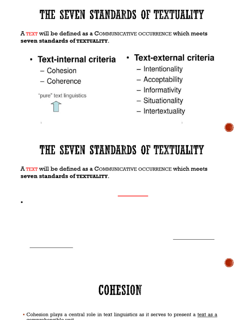 Understanding Textual Cohesion Standards | PDF | Phrase | Clause