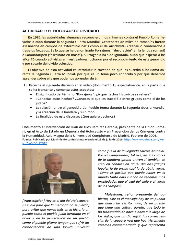 Genocidio Roma: El Porrajmos Olvidado | PDF | Alemania nazi | El Holocausto