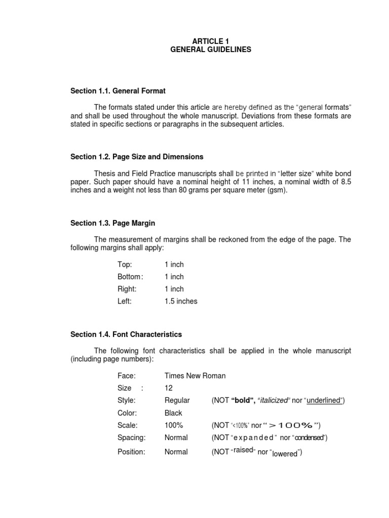 CEAT Manuscript Formatting Guidelines | PDF | Thesis | Paragraph