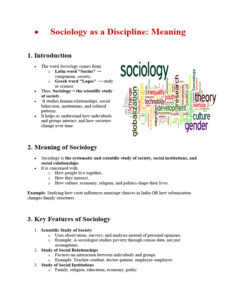 Understanding Sociology: Key Concepts | PDF | Sociology | Society
