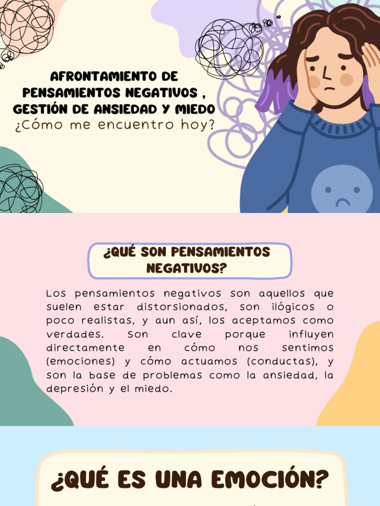 Gestión de Ansiedad y Pensamientos Negativos | PDF | Las emociones ...