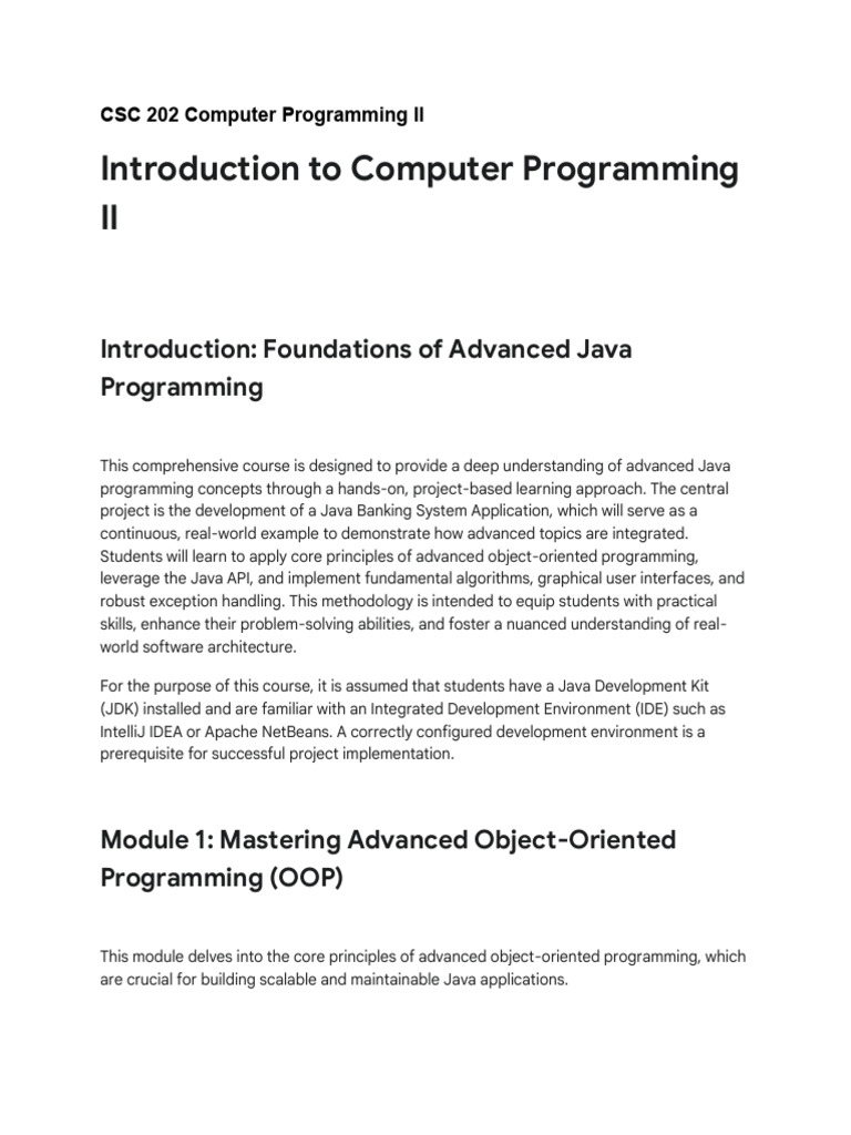 CSC 202 Computer Programming II pshshshhhdddds | PDF | Class (Computer ...