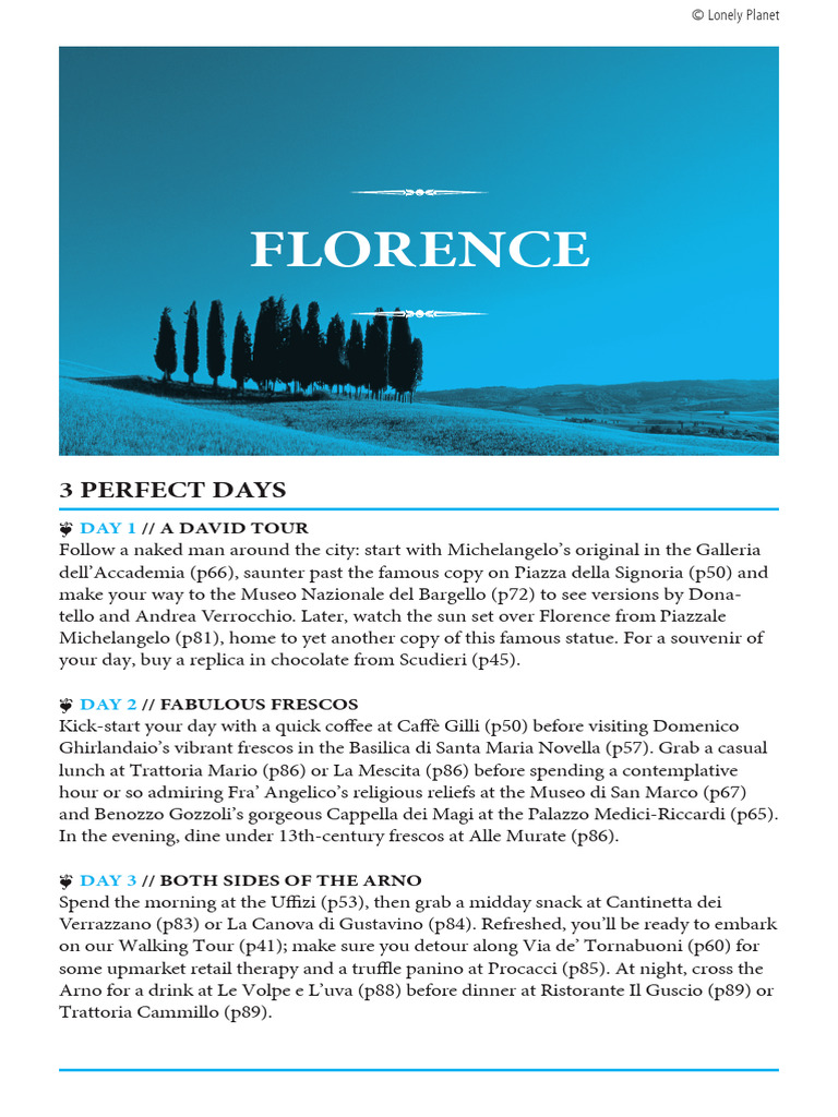 Tuscany & Umbria - Florence (Chapter) | PDF | Florence | Renaissance Art