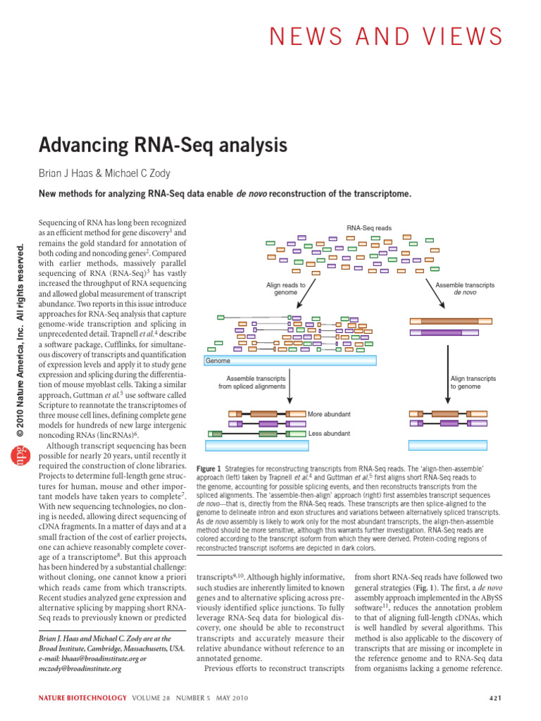 RNA-Seq Analysis Methods Explained | PDF | Alternative Splicing ...