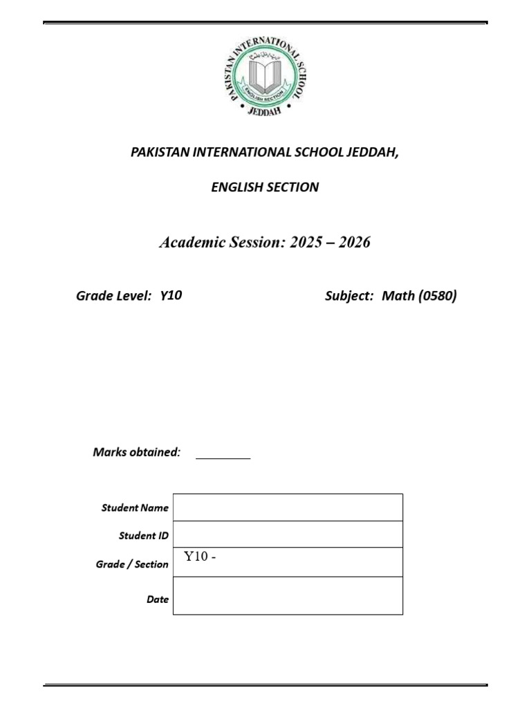Y10 Math Review Sheet for Test 2 | PDF