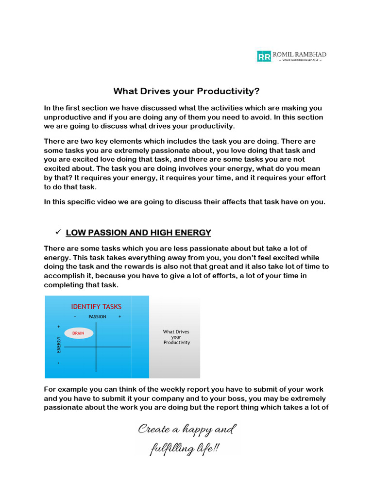 Boosting Productivity: Key Drivers Explained | PDF | Social Psychology ...