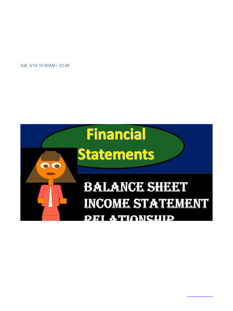 132+Balance+Sheet+&+Income+Statement+Relationship Otter | PDF | Equity ...