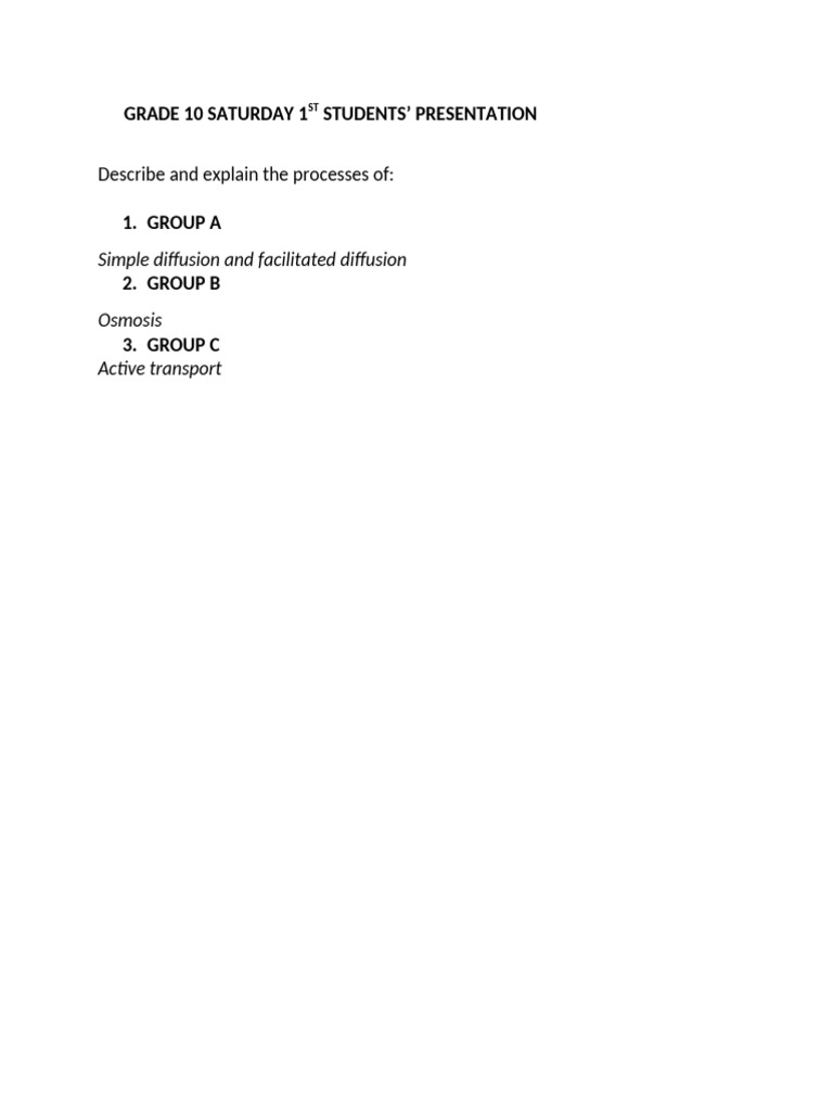 Week 9 Grade 10 Saturday Presentation | PDF