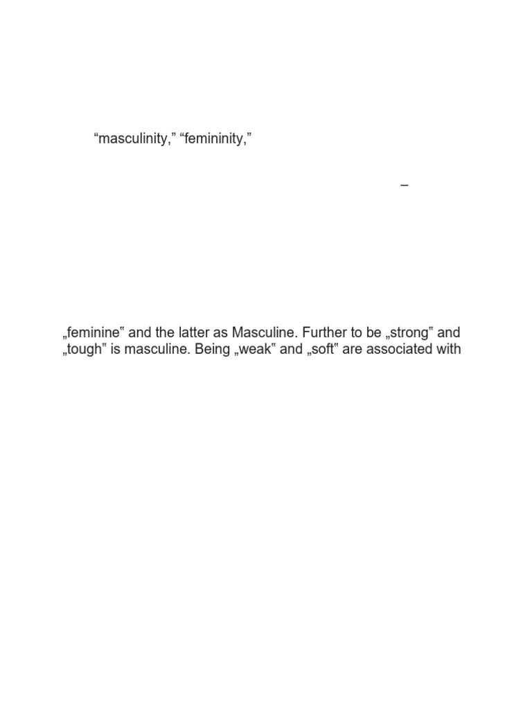 Exploring Gender: Masculinity and Femininity | PDF | Femininity ...