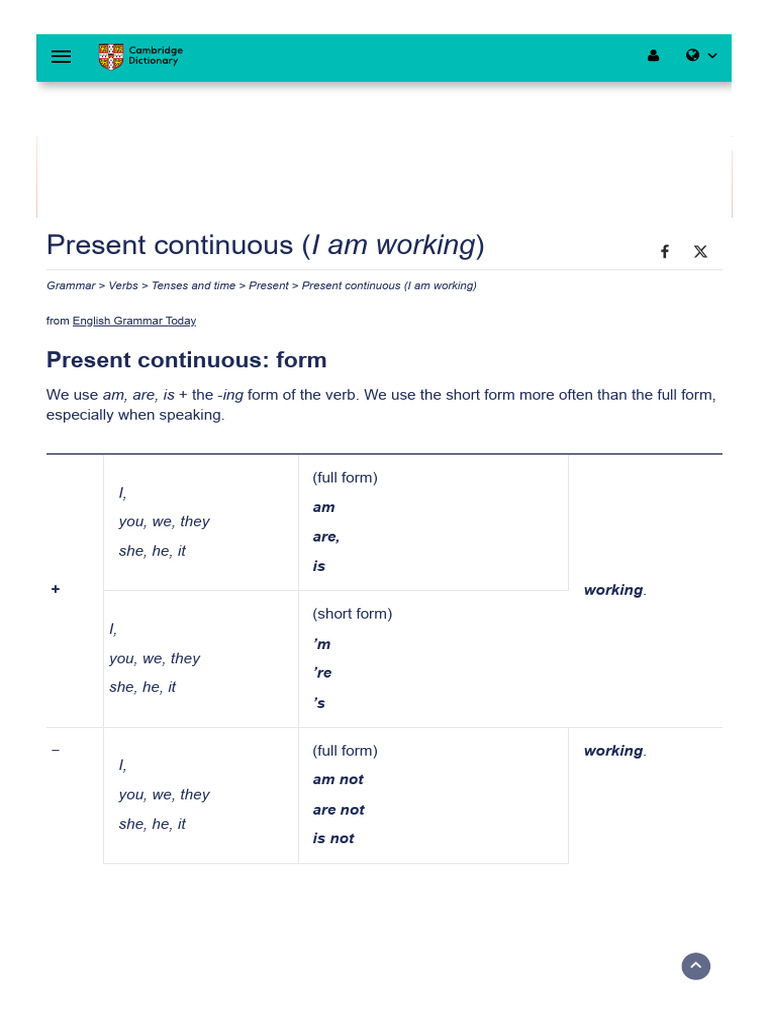 Present Continuous for Future Plans | PDF | English Language | Stress ...