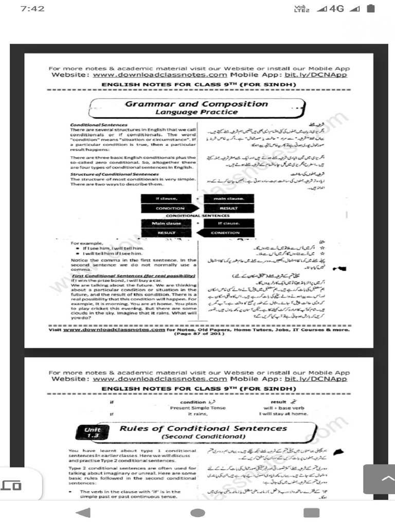 English Grammar 9Th Notes | PDF
