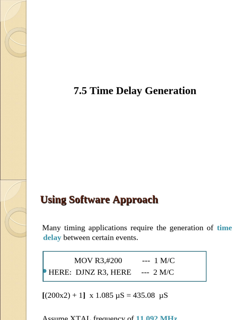 Time Delay Generation in 8051 Microcontroller | PDF | Digital ...