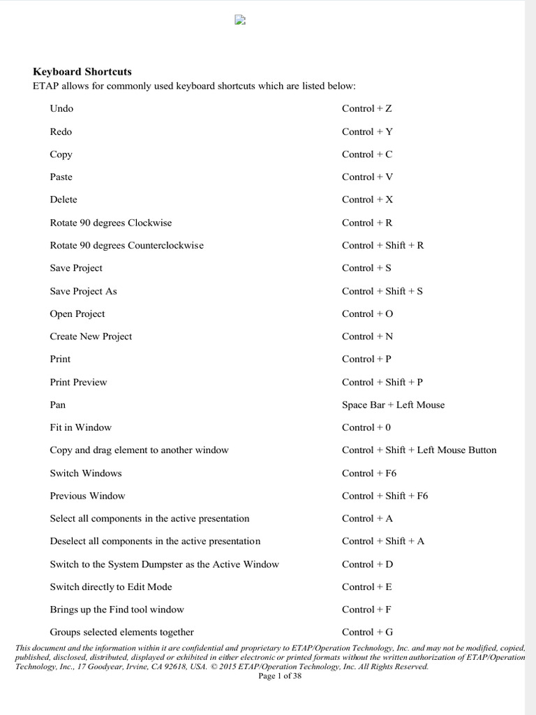 01 ETAP Shortcuts Modules Description | PDF | Direct Current | Electric ...