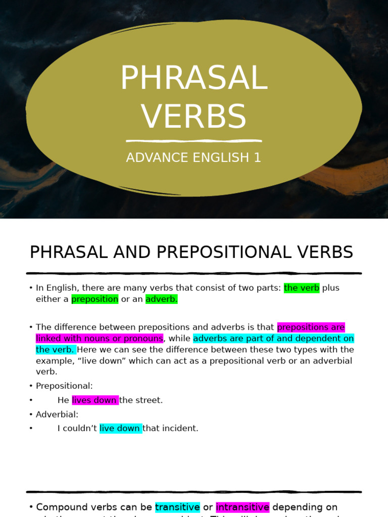 Understanding Phrasal Verbs in English | PDF