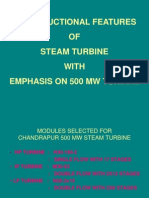 Constructional Features OF Steam Turbine With Emphasis On 500 MW Turbine