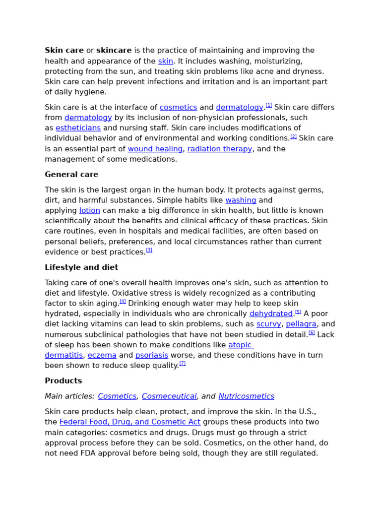 Skin care | PDF | Skin Care | Sunscreen