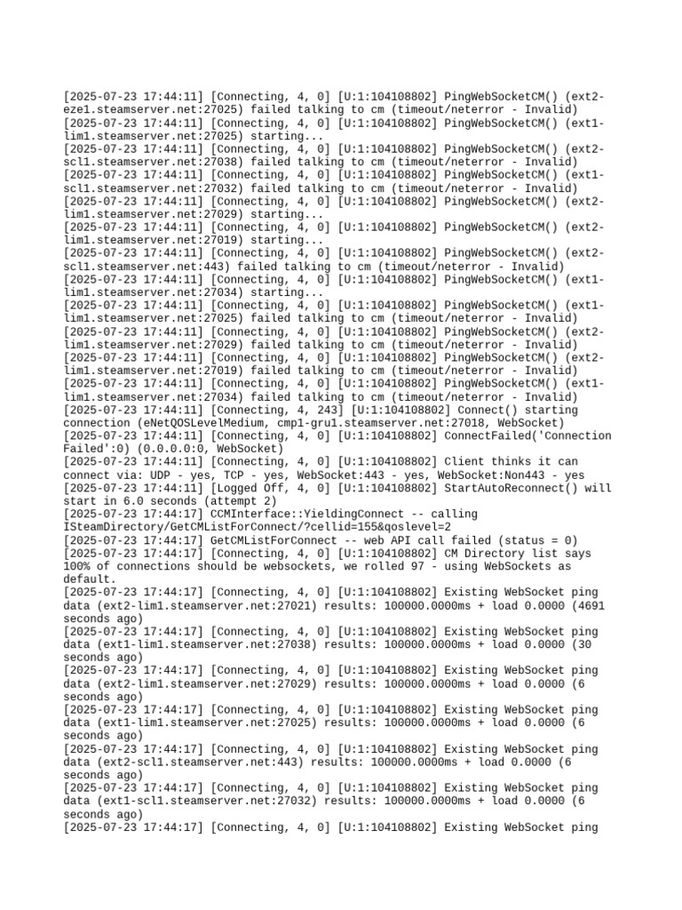 WebSocket Connection Errors Log | PDF | Transmission Control Protocol ...