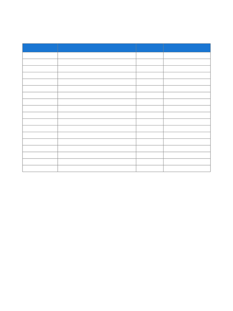 Daily Routine Table | PDF